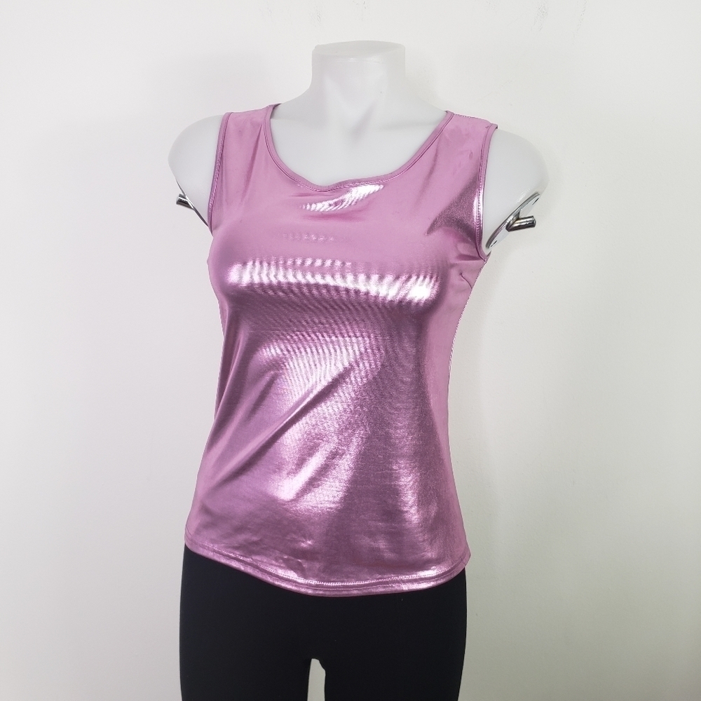 Allegra K metallic pink tank top